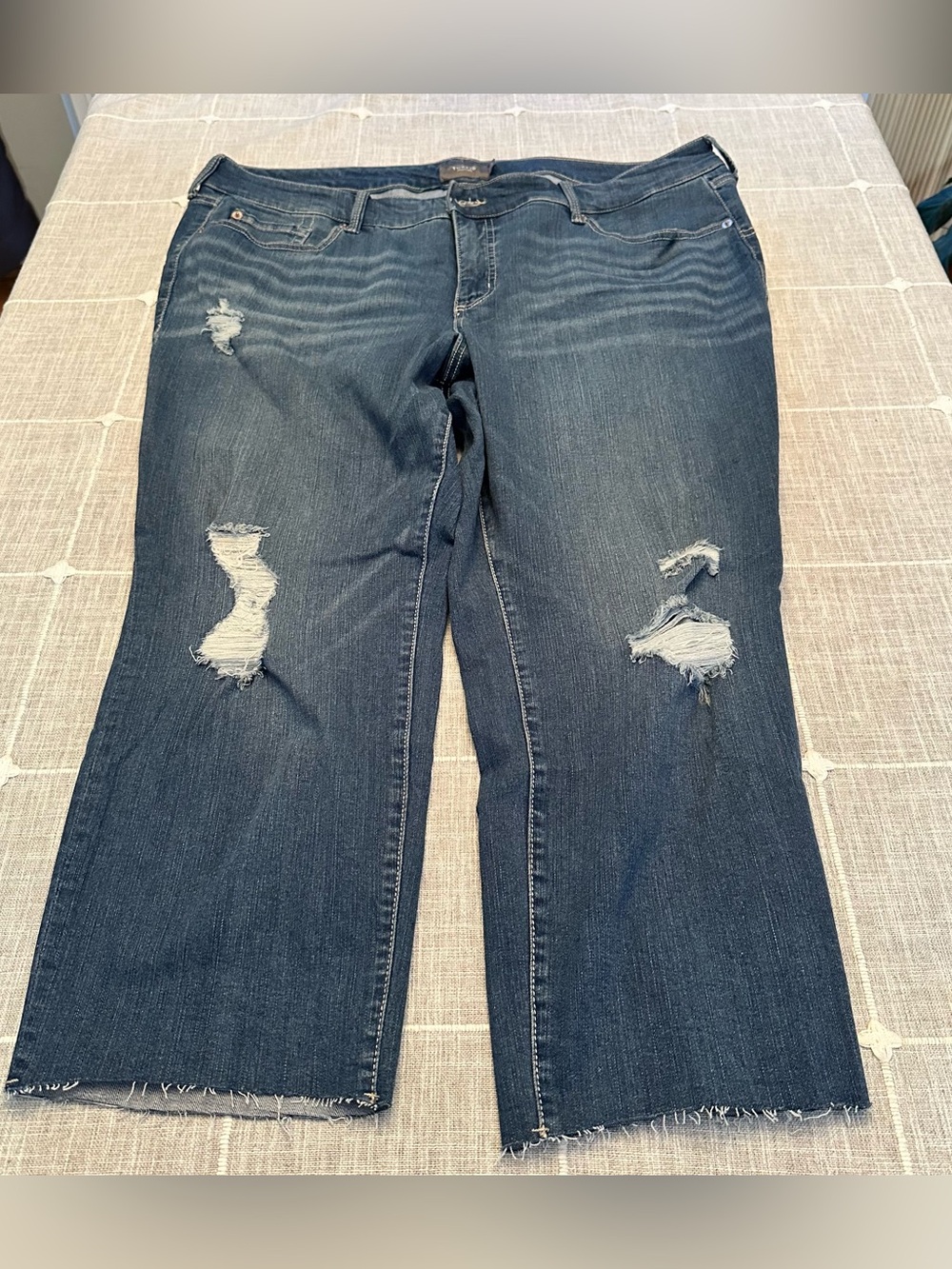 Torrid Perfect Boyfriend Premium Stretch Distressed Ankle Jeans 22S